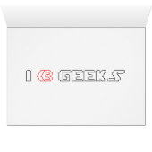 I Heart Geeks ASCII ART Carte de voeux (Intérieur Horizontal (Bas))