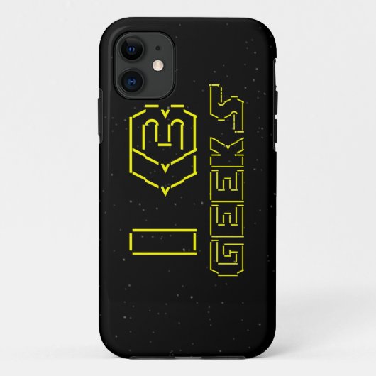 I Heart Geeks ASCII ART Case-Mate iPhone Case (Achterkant)