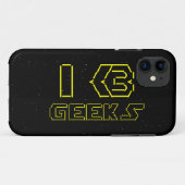 I Heart Geeks ASCII ART Case-Mate iPhone Case (Achterkant (horizontaal))