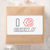 I Heart Geeks ASCII ART Etiket (Insitu)