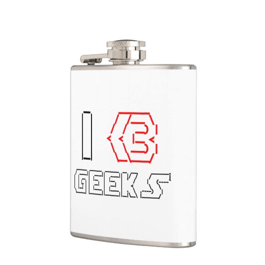 I Heart Geeks ASCII ART Heupfles (Links)