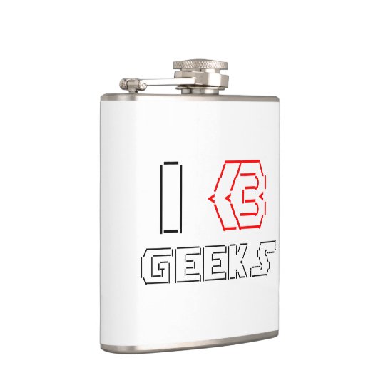 I Heart Geeks ASCII ART Heupfles (Rechts)