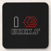 I Heart Geeks ASCII ART Onderzetter (Voorkant)