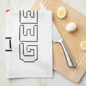 I Heart Geeks ASCII ART Theedoek (Quarter Fold)