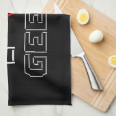 I Heart Geeks ASCII ART Theedoek (Quarter Fold)