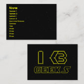 I Heart Geeks ASCII ART Visitekaartje (Voorkant / Achterkant)