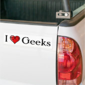 I Heart Geeks Bumpersticker (Op Truck)