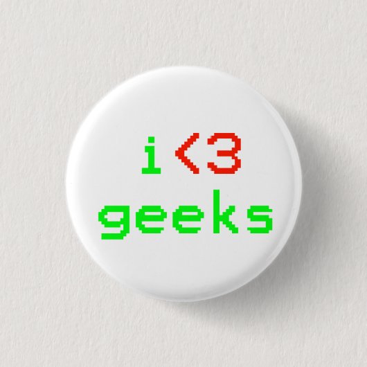 I Heart Geeks Button (Voorkant)