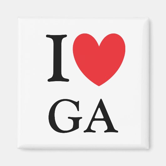 I Heart Georgia Magnet (Devant)