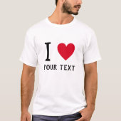  'I Heart' gepersonaliseerd T-shirt (Voorkant)