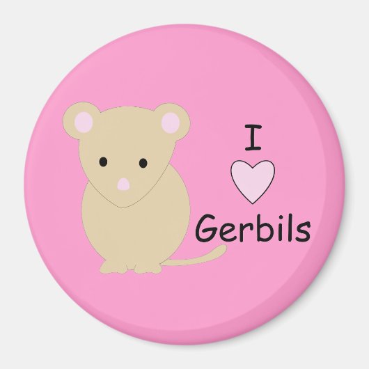 I Heart Gerbils Magnet (Devant)