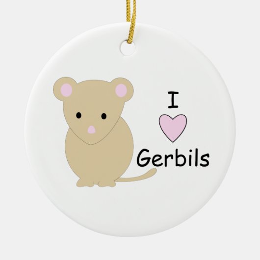 I Heart Gerbils Ornament (Voorkant)