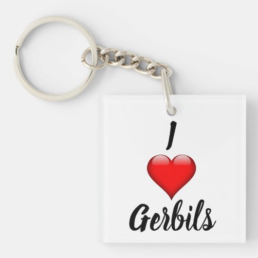 I Heart Gerbils Sleutelhanger (Voorkant)