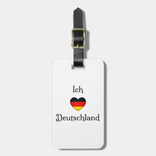 "I Heart Germany" Duits Pride World Traveler Bagagelabel