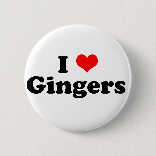 I Heart Gingers Ronde Button 5,7 Cm (Voorkant)