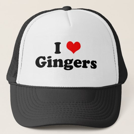 I Heart Gingers Trucker Pet (Voorkant)