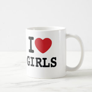 I Heart Girls Coffee Mok
