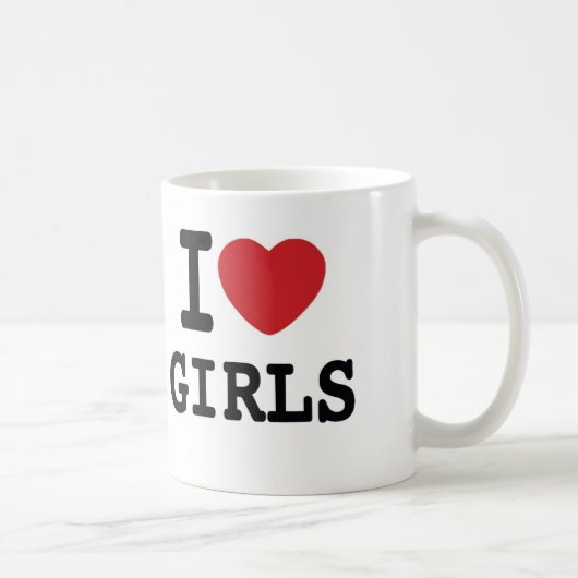 I Heart Girls Coffee Mok (Rechts)