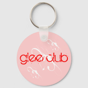 I Heart Glee Club - Roze / Red Custom Key chain Sleutelhanger