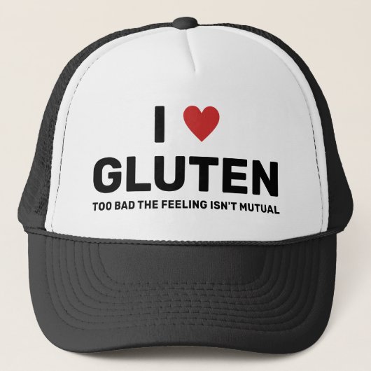 I Heart Gluten Trucker Pet (Voorkant)