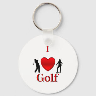 I Heart Golf Sleutelhanger