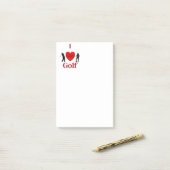 I Heart Golf Sport Post-it® Notes (Op bureau)
