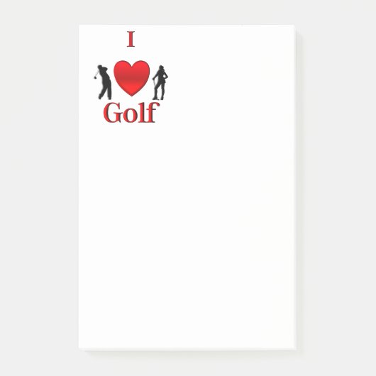 I Heart Golf Sport Post-it® Notes (Voorkant)
