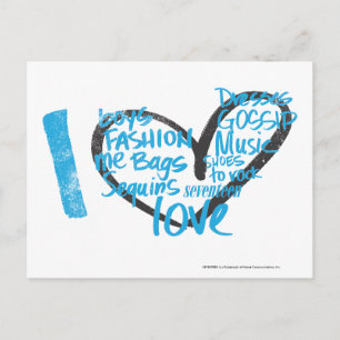 I Heart Graffiti Aqua Briefkaart