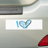 I Heart Graffiti Aqua Bumpersticker (Op auto)