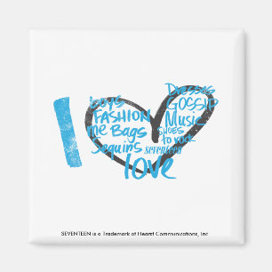 I Heart Graffiti Aqua Magneet