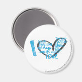 I Heart Graffiti Aqua Magneet (Voorkant / Achterkant)