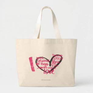 I Heart Graffiti Magenta Grote Tote Bag