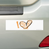 I Heart Graffiti Oranje Bumpersticker (Op auto)