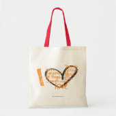 I Heart Graffiti Oranje Tote Bag (Voorkant)