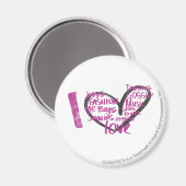 I Heart Graffiti Paars Magneet (Voorkant / Achterkant)