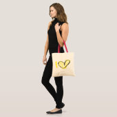 I Heart Graffiti Yellow Tote Bag (Voorkant (model))