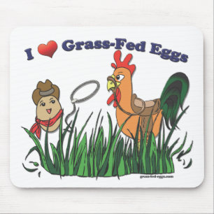 I Heart Grass-Fed Eggs Muismat