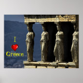 I heart Greece poster print / toile (Devant)