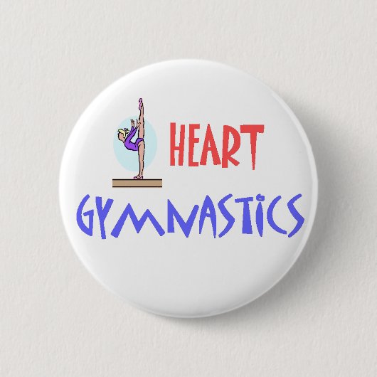 I HEART GYMNASTICS BUTTON (Voorkant)