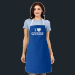 I heart gyros Funny cuisine grecque tablier cuisin<br><div class="desc">J'aime gyros Funny cuisine grecque tablier cuisine pour hommes et femmes. J'adore le design modèle pour votre nourriture préférée. Cuisine amusante et tabliers barbecue dans n'importe quelle couleur. Idée cadeau personnalisé mignonne pour les amis grecs, la famille, le chef du restaurant, cuisinier, maman, papa, foodie etc. Couleurs bleu et blanc...</div>