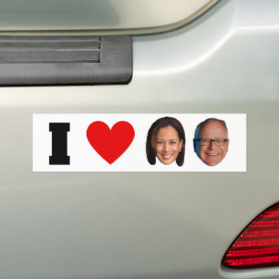 I Heart Harris Walz Bumpersticker