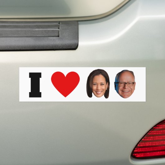 I Heart Harris Walz Bumpersticker (Op auto)
