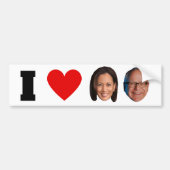 I Heart Harris Walz Bumpersticker (Voorkant)