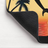 I Heart Hawaii Dophins Ocean Sunset Palm Trees Muismat (Hoek)