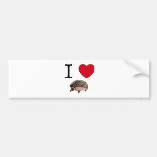 I HEART HEDGEHOGS BUMPERSTICKER