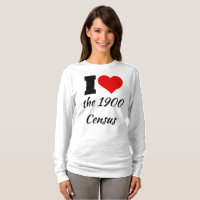 I Heart het Shirt van 1900 Census