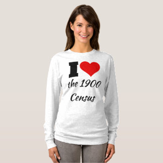 I Heart het Shirt van 1900 Census