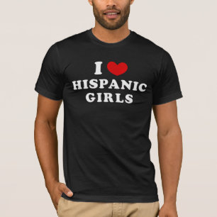 I Heart Hispanic Girls Retro Streetwear Grafisch T-shirt