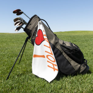I Heart Holland of op nat gtcnt Golfhanddoek