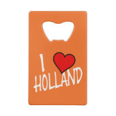 I Heart Holland op of neer Kredietkaart Flessenopener (Achterkant)